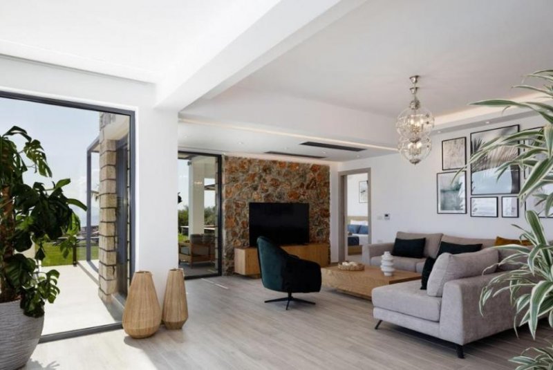 Kefalas Kreta, Kefalas: Erstaunliche Steinvilla mit Meerblick und Pool zu verkaufen Haus kaufen